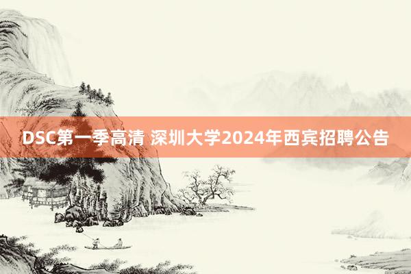 DSC第一季高清 深圳大学2024年西宾招聘公告