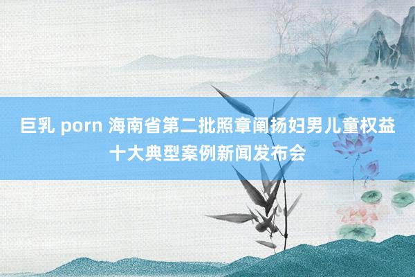 巨乳 porn 海南省第二批照章阐扬妇男儿童权益十大典型案例新闻发布会